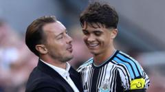 Trippier praises Miley's 'big presence' as Newcastle face Tonali reunion