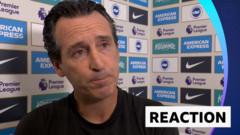 Aston Villa 'must accept everything' - Emery after Brighton thrashing