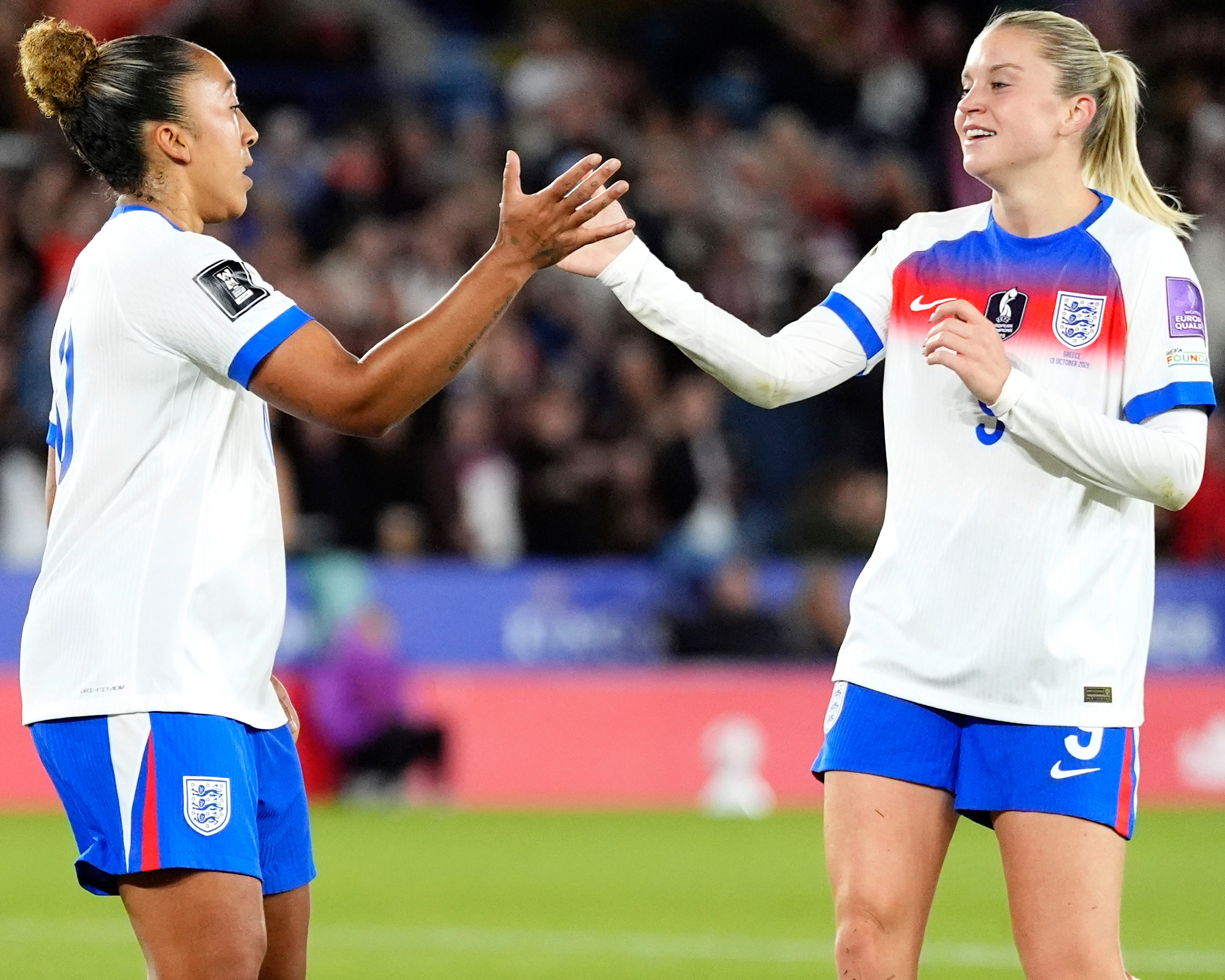James and Russo lead rout of Greece as ruthless England set up Ukraine playoff