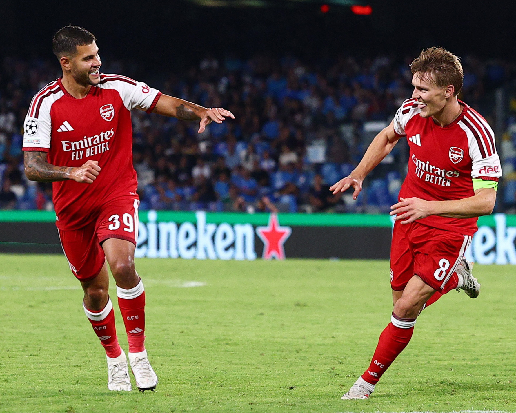 Ødegaard ‘edge’ delights Arteta as Arsenal secure narrow win at Napoli